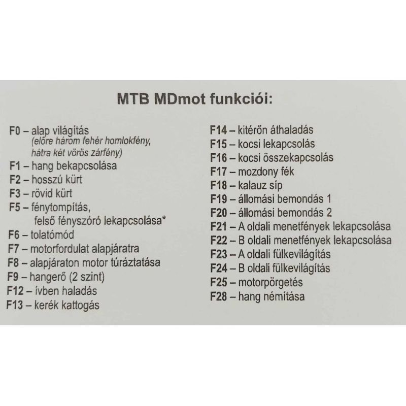 Hangdekóder hangszóróval MDa/MDmot dízel motorvonathoz