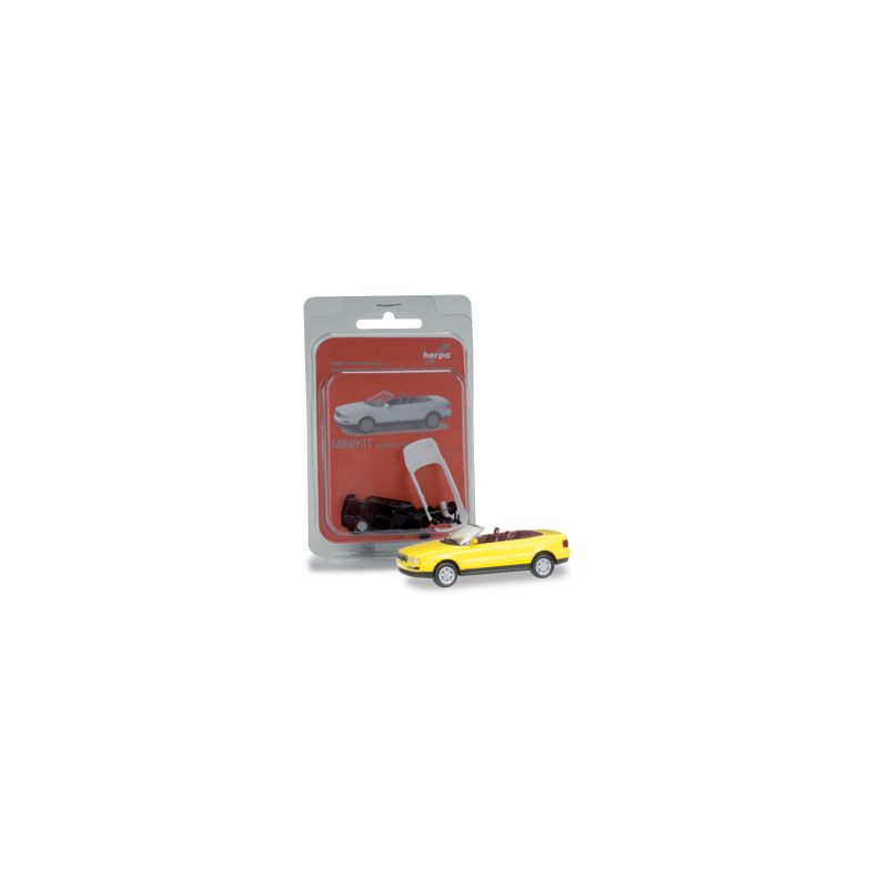 Herpa 012287 Audi 80 Cabrio sárga összerakhatós Minikit