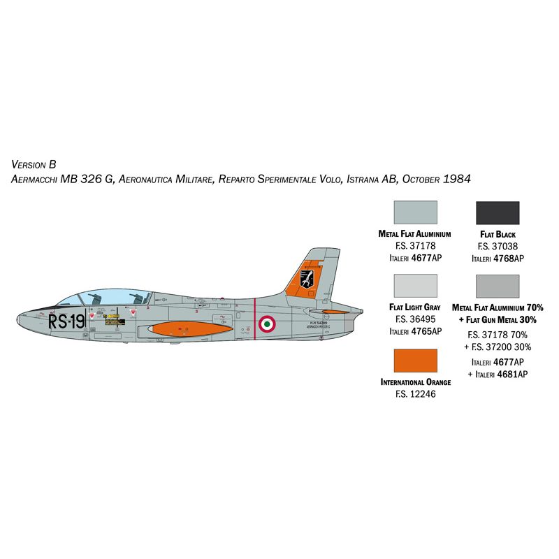 Italeri 2814 MB-326 vadászrepülőgép makett
