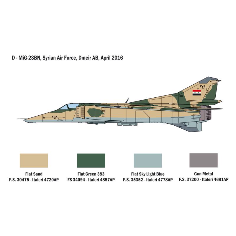 2798S ITALERI MiG-23 MF/BN FLOGGER 1:48