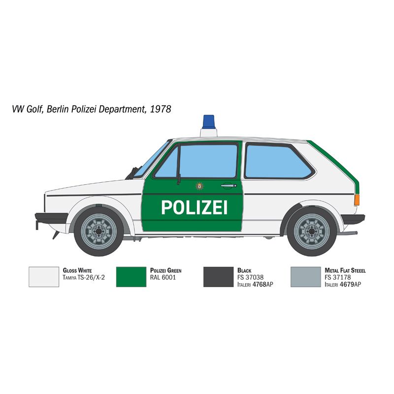 Italeri 3666S VW Golf Polizei