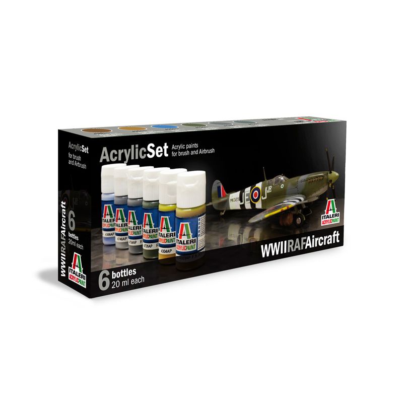 Italeri 432AP ACRYLIC SET 6db: WWII RAF AIRCRAFT akril makett festék