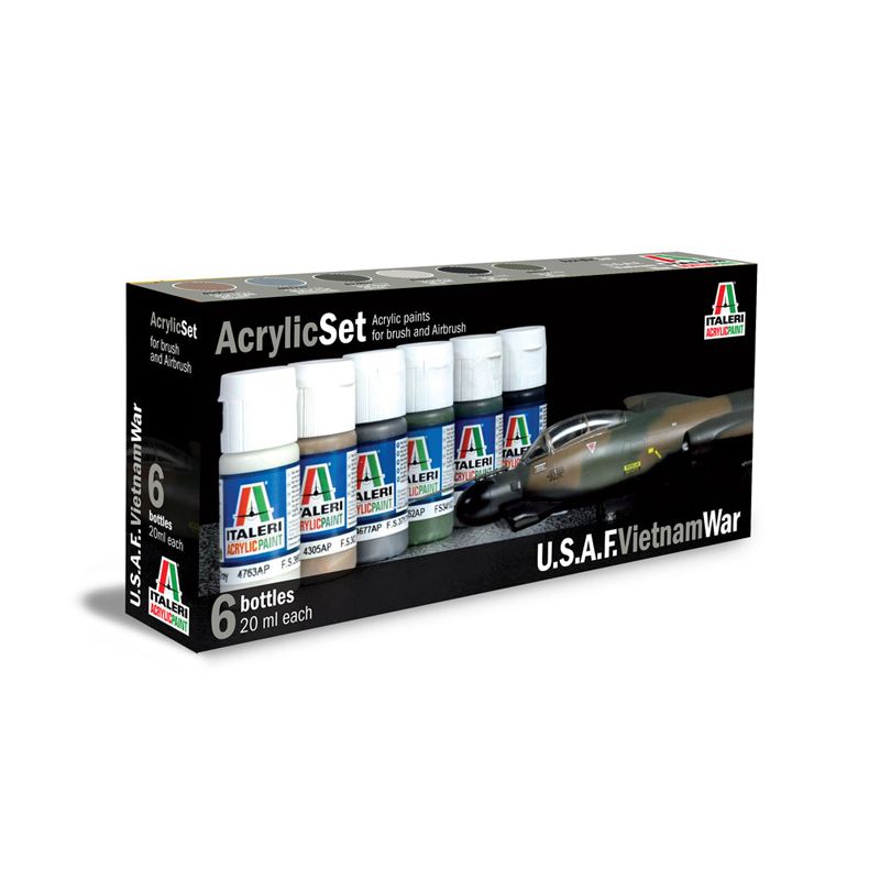 Italeri 443AP ACRYLIC SET 6db: U.S.A.F. VIETNAM WAR akril makett festék