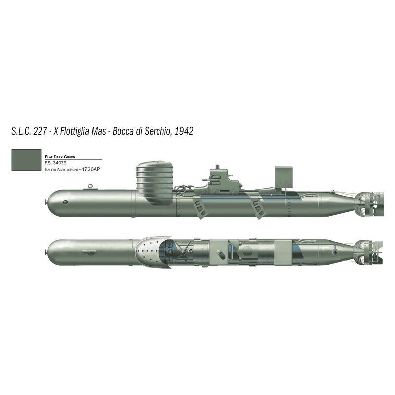 Italeri 5621s S.L.C. “Maiale” with crew