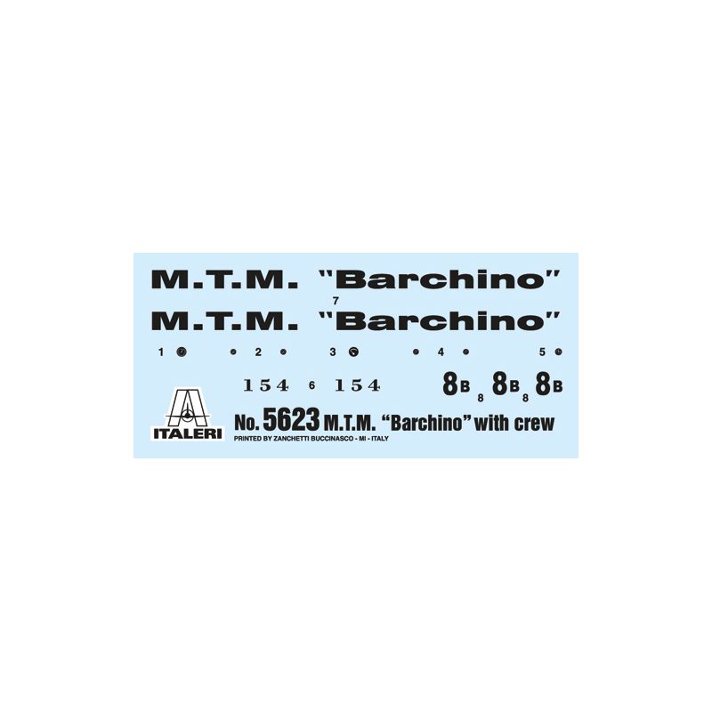 Italeri 5623s M.T.M. “Barchino” with crew