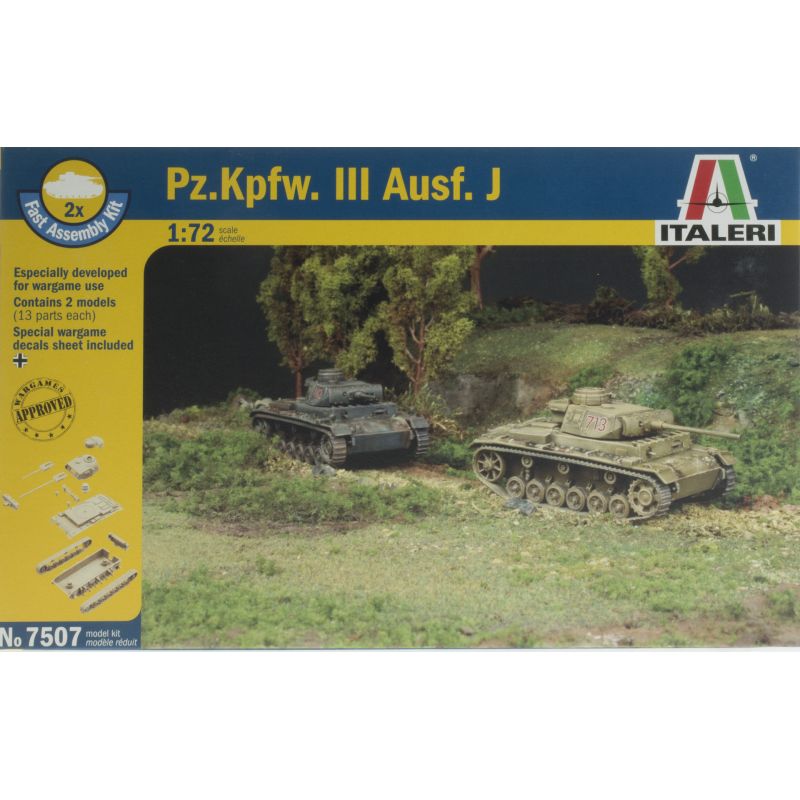 Italeri 7507 Pz. Kpfw. III. Ausf. J Harcjármű