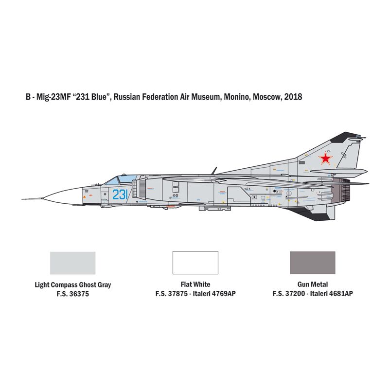 2798S ITALERI MiG-23 MF/BN FLOGGER 1:48