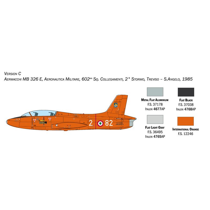 Italeri 2814 MB-326 vadászrepülőgép makett