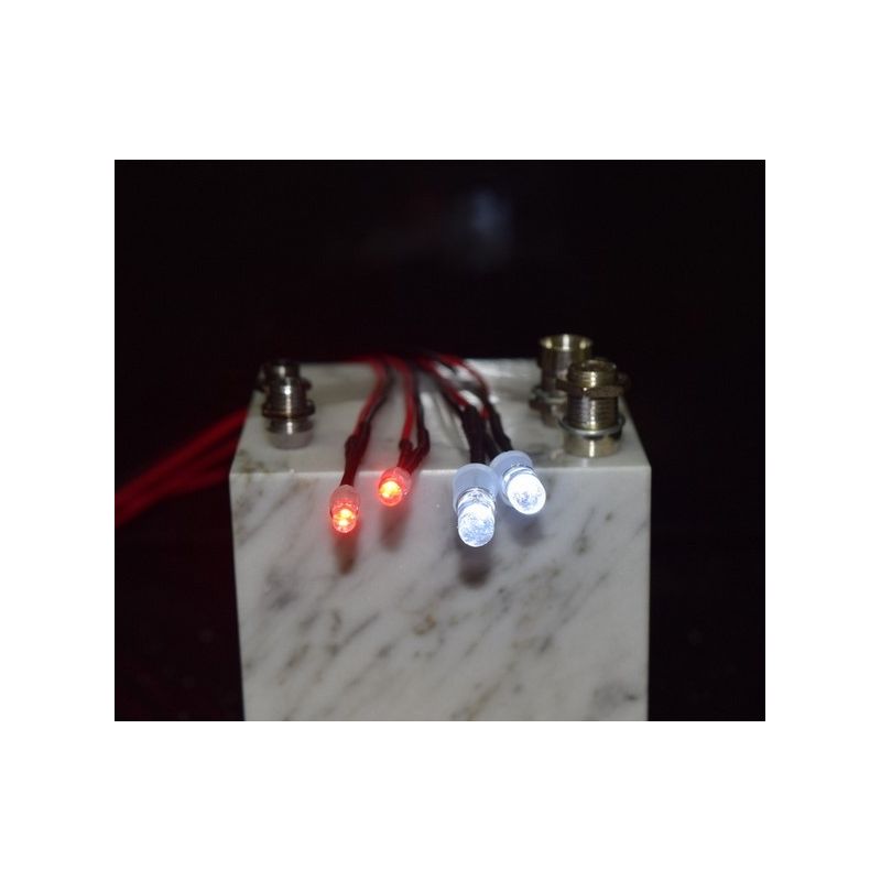 LED szett fehér/piros alu tartóval