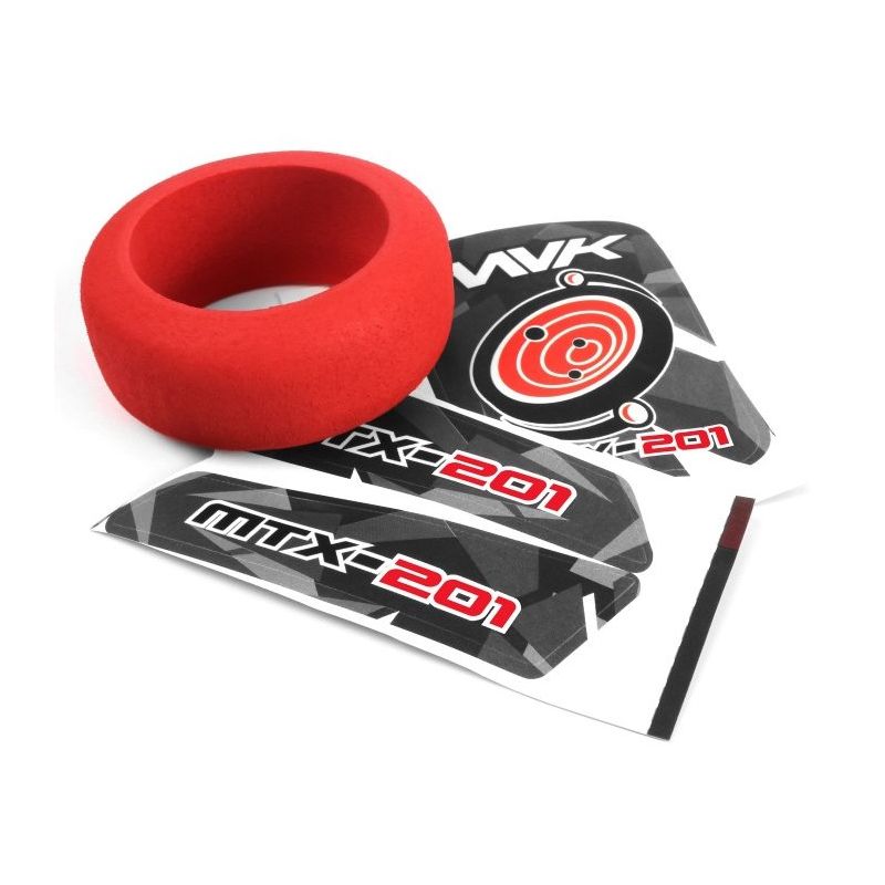 MAVERICK MV150752 MTX-201 Transmitter Wheel Foam & Decals (Red)