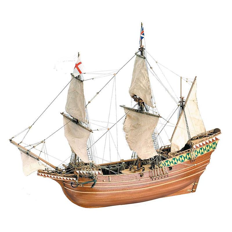Mayflower 1620 1:64 méretarányú összerakható fahajó makett