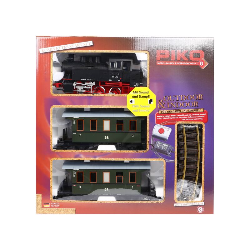 Piko 37125 Kezdőkészlet, BR 80 gőzmozdony személyvagonokkal, hangmodullal és füstgenerátorral, DR III