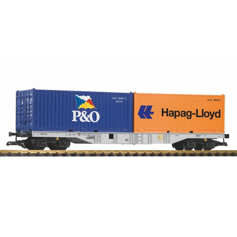 PIKO 37751 G-Containertragwagen mit 2 Containern DB AG VI