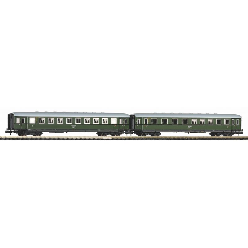 PIKO 40623 N-2er Set Schürzeneilzugwg. 2./3. Kl. und 3. Kl. DRB II