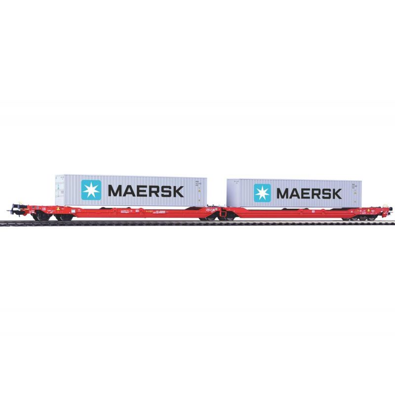 Piko 54775 Zsebeskocsi T3000e Sdggmrss738, Maersk konténerekkel, DB AG VI