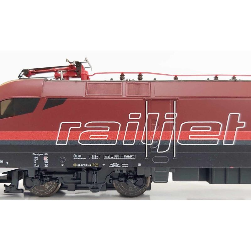 Piko 57178 Kezdőkészlet, Railjet Taurus villanymozdony személyvagonokkal ágyazatos sínnel, ÖBB VI