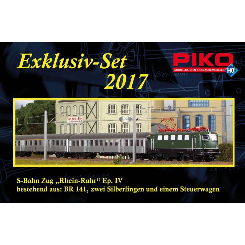 Piko 58113 Vonat szett S-Bahn Zug, BR 141 villanymozdony Silberling személykocsikkal és vezérlőkocsival, DB IV