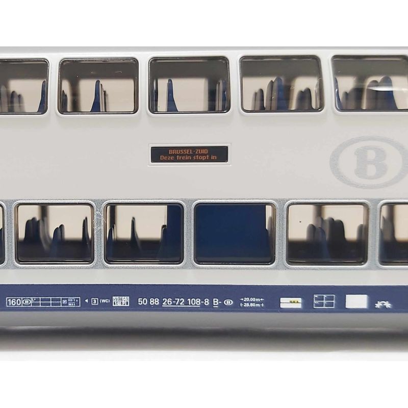 PIKO 97943 Kezdőkészlet, Rh E 186 villanymozdony emeletes személyvagonokkal, SNCB VI