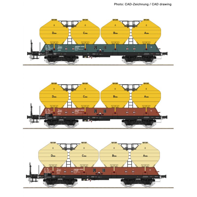 Roco 77001 3er Set Silowag. Uacs CSD