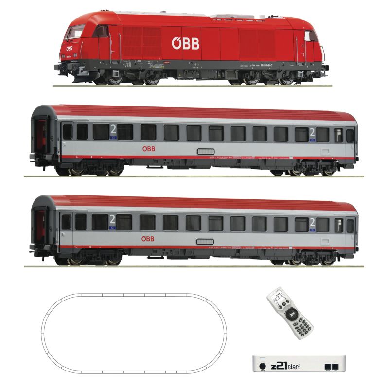 Roco 5110005 z21 Start Digitális kezdőkészlet, Rh 2016 Herkules dízel, személyvagonokkal, ÖBB VI