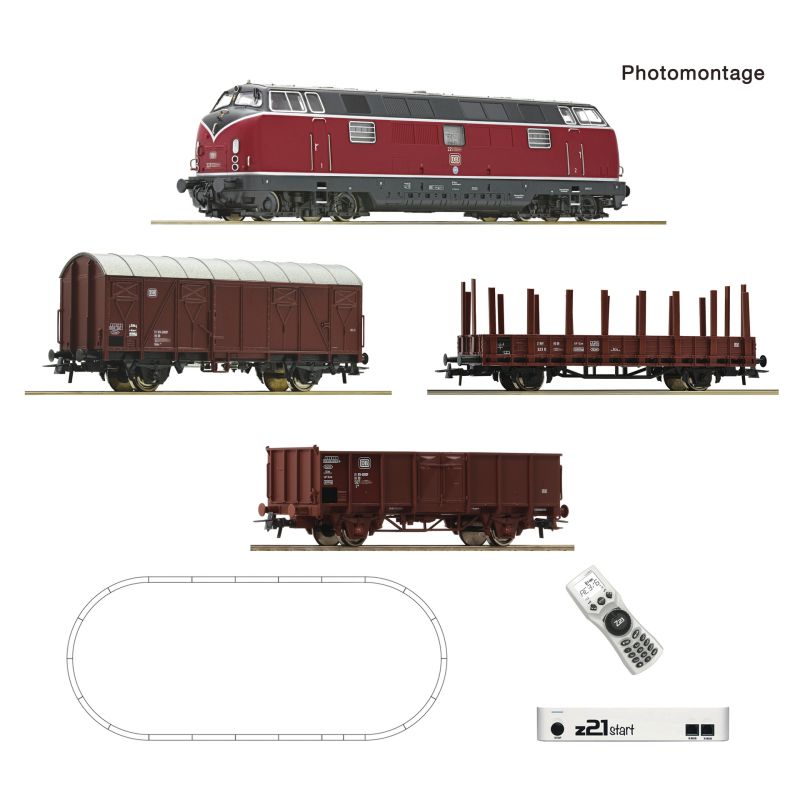 Roco 5110008 z21 start Digitális kezdőkészlet, BR 221, tehervagonokkal, DB IV