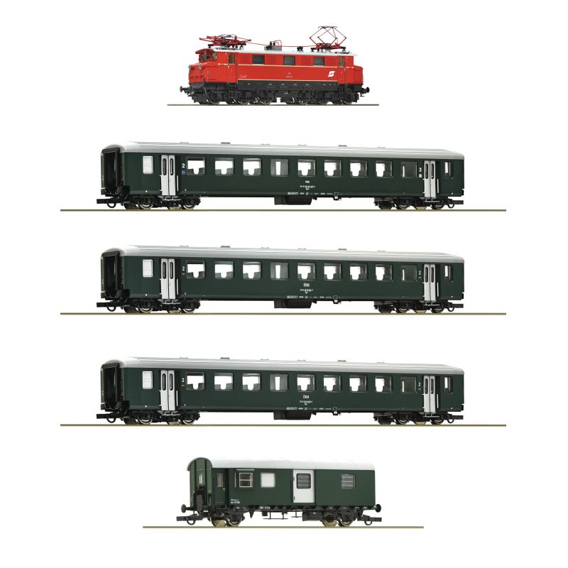 Roco 61494 Vonat szerelvény, Rh 1670 villanymozdony személyvagonokkal ÖBB IV, hangdekóderrel