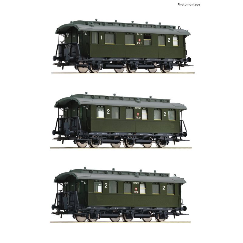 Roco 6200059 Személykocsi készlet, 1/2.o. + 2 x 2.o., PKP III