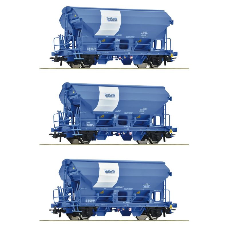 Roco 6600134 3er Set Schwenkdachwag. Tds Du