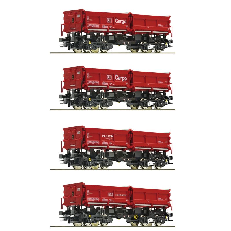 Roco 6600202 4er Set Muldenkippwag. DB-AG