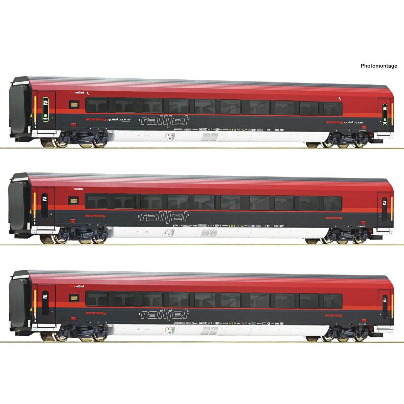 Roco 74040 Személykocsi készlet, Railjet, ÖBB VI