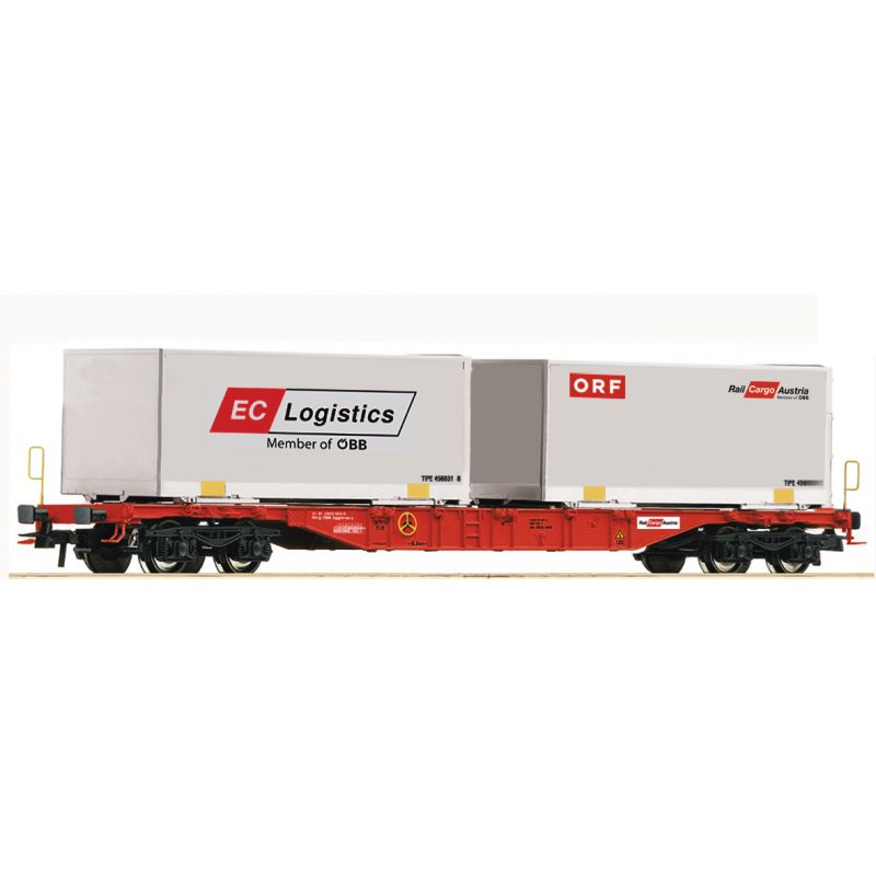 Roco 76933 Konténerszállító kocsi ORF/EC Logistics, Rail Cargo Austria, ÖBB VI