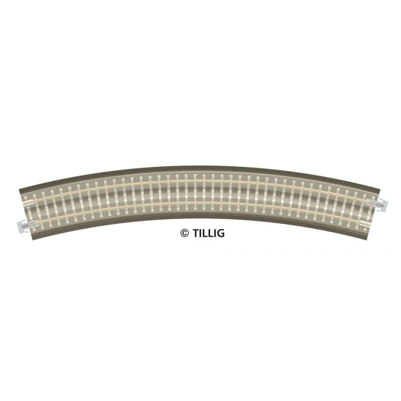 Tillig 83770 Bettungsgleis grau BR 31 Gebogenes Gleis, R 396 mm/30°