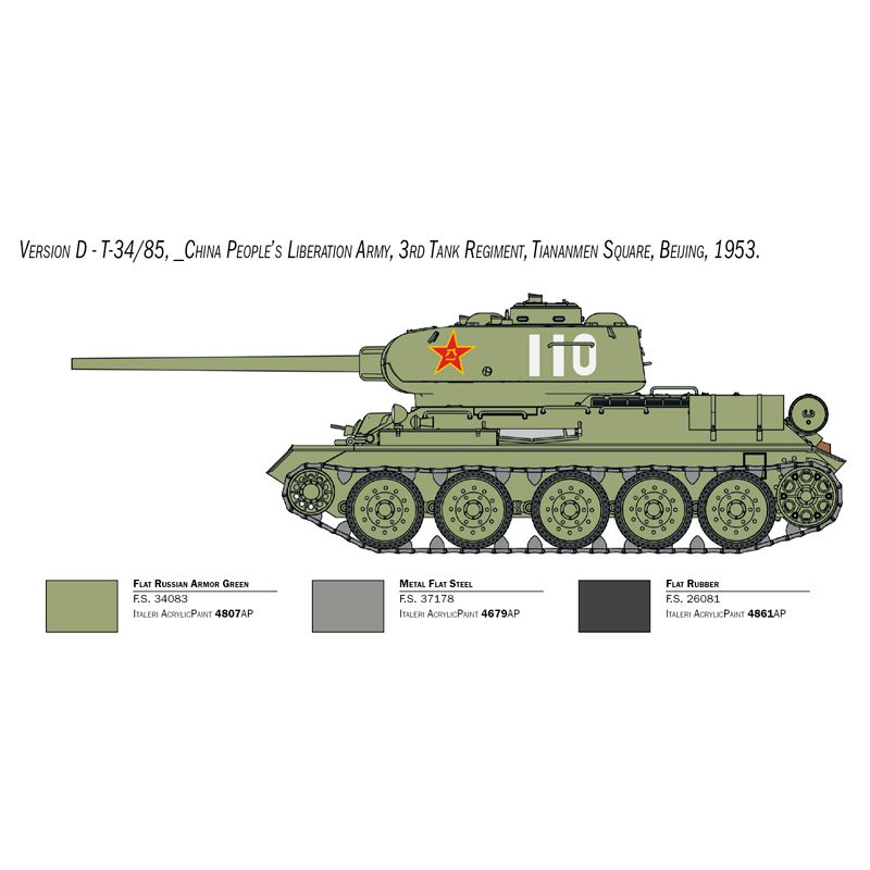 Italeri 6585 T-34/85 harckocsi makett