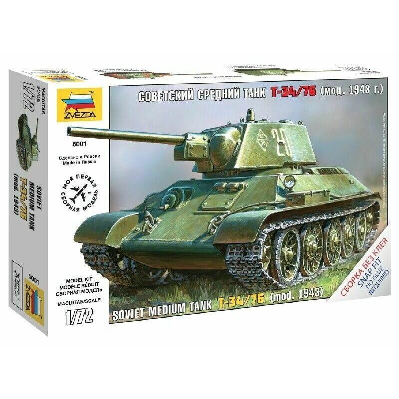 Zvezda 5001 T-34 Soviet Medium Tank 1:72 (5001)